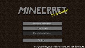 Indev 0.31 20100131 Title screen.png
